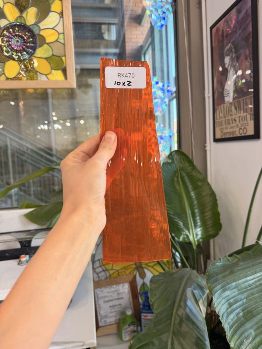 Transparent Orange on Clear Flashed Moutblown Sheet Glass Colorado Glassworks Default Title