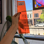 Transparent Orange on Clear Flashed Moutblown Sheet Glass Colorado Glassworks