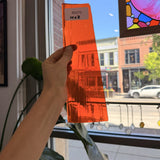 Transparent Orange on Clear Flashed Moutblown Sheet Glass Colorado Glassworks