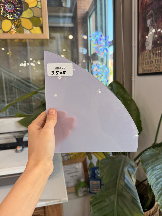 Pale Lavender Vintage Mouthblown Sheet Glass Mouth Blown Glass Default Title