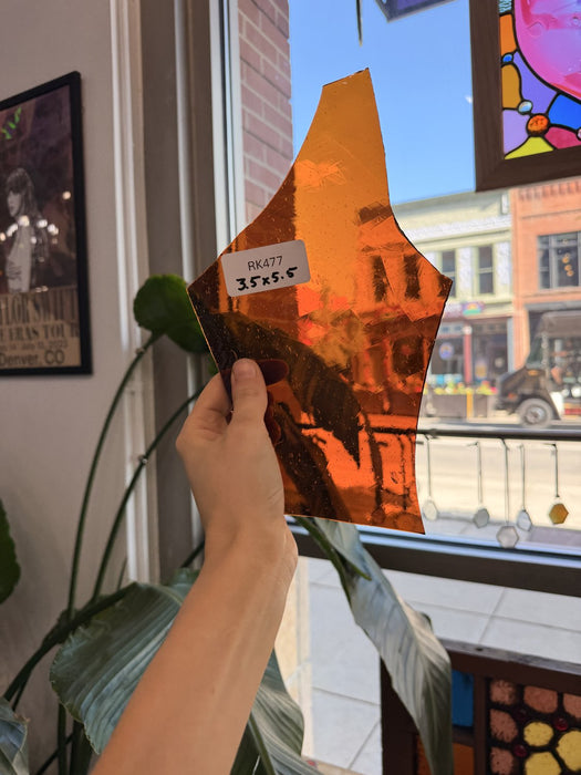 Medium Brown Mouthblown Sheet Glass Mouth Blown Glass