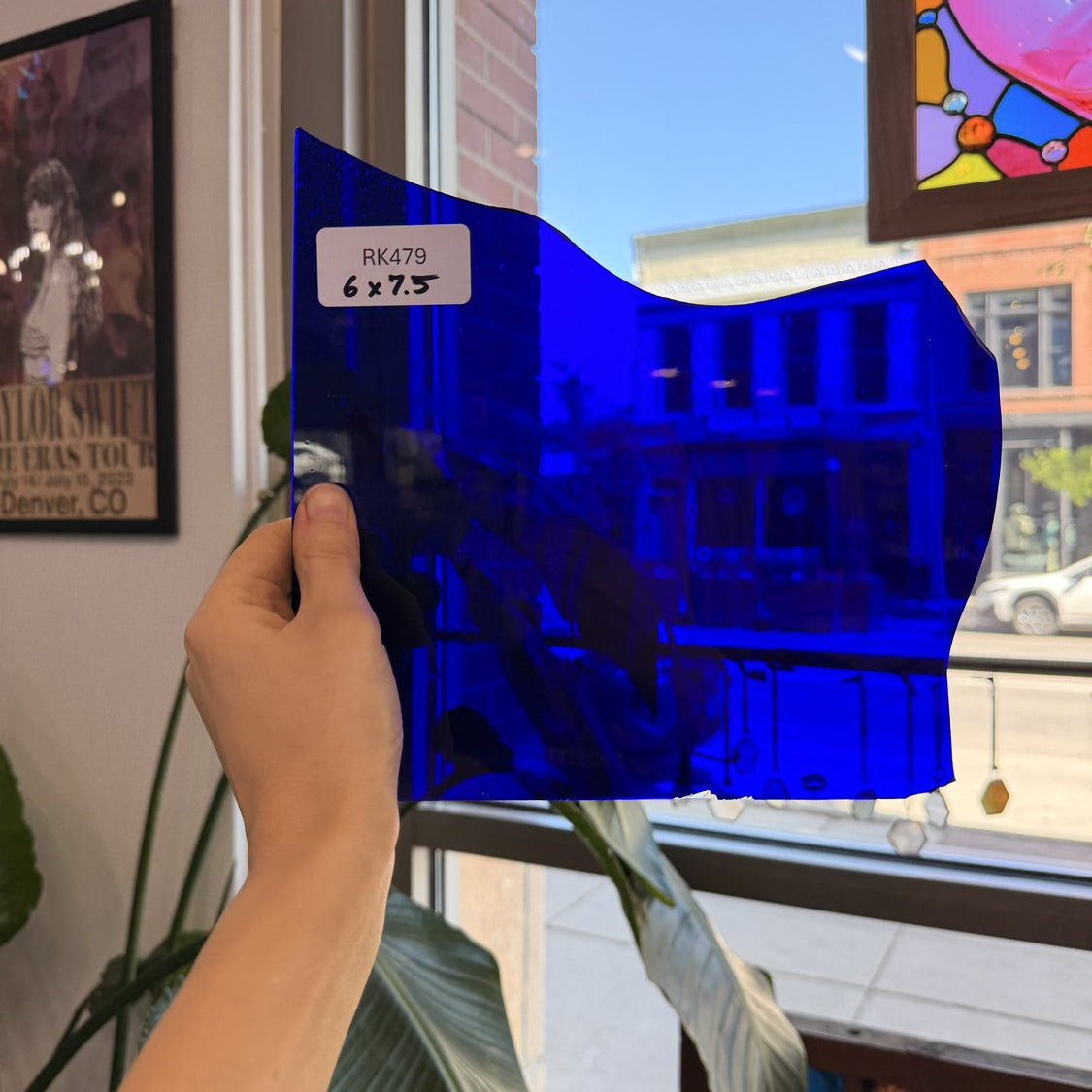 Dark Blue on Clear Flash Glass (score accounted for)