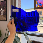 Dark Blue on Clear Flash Glass (score accounted for)