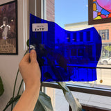 Dark Blue on Clear Flash Glass (score accounted for)