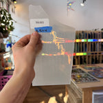 Milky White Flash (on clear) Fremont Mouthblown Sheet Glass