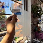 Milky White Flash (on clear) Fremont Mouthblown Sheet Glass