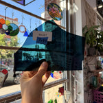 Dark Steel Blue Transparent Sheet Glass