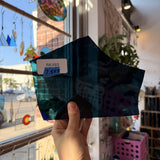 Dark Steel Blue Transparent Sheet Glass