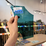 Mediun Dark Blue Transparent Fremont Flash (on clear) Sheet Glass – RK492