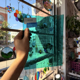 Teal Mouthblown Sheet Glass – RK498