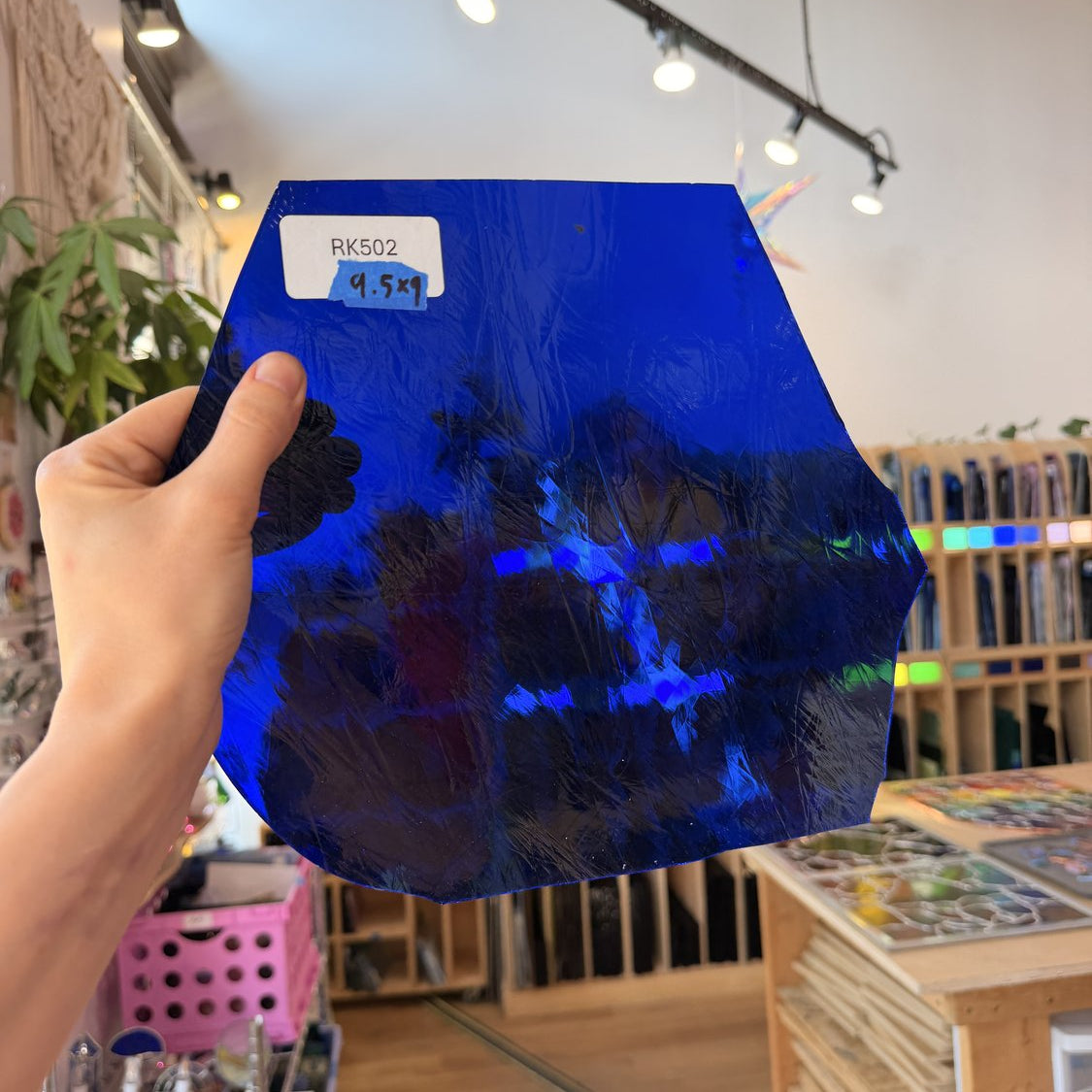 Dark Cobalt Blue Mouthblown GNA Sheet Glass