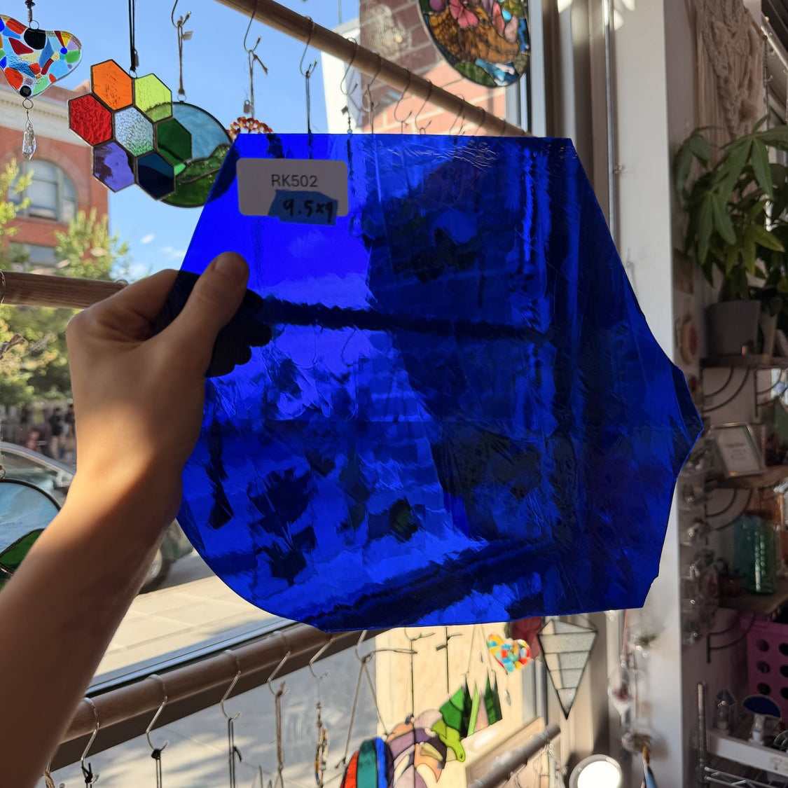 Dark Cobalt Blue Mouthblown GNA Sheet Glass