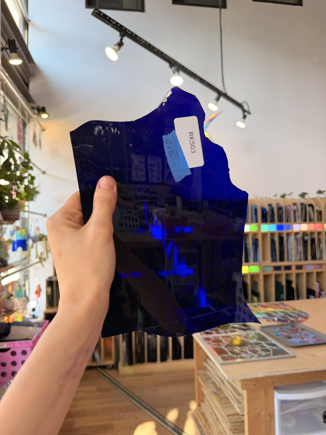 Cobalt Dark Blue on Clear Flash Sheet Glass – RK503