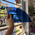 Dark Steel Blue on Clear Flash Fremont Sheet Glass