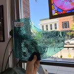 Teal Transparent Crackle Lamberts Sheet Glass Lamberts Glass