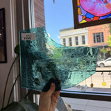 Teal Transparent Crackle Lamberts Sheet Glass Lamberts Glass