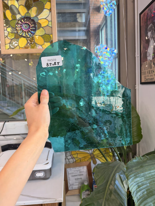 Teal Vintage Transparent Sheet Glass Colorado Glassworks Default Title