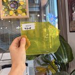 Neon Yellow Transparent Mouthblown Sheet Glass Mouth Blown Glass Default Title