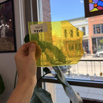Neon Yellow Transparent Mouthblown Sheet Glass Mouth Blown Glass