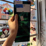 Dark Green on Clear Flash St Just Sheet Glass