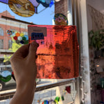 Neon Pink Coral Mouthblown Sheet Glass