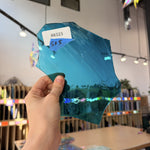Dark Blue Mixed Wispy Mouthblown Flash (on clear) Sheet Glass