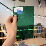 Dark Green Teal Mouthblown Sheet Glass