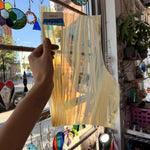 Light Amber White Clear Mouthblown AC Fischer Sheet Glass