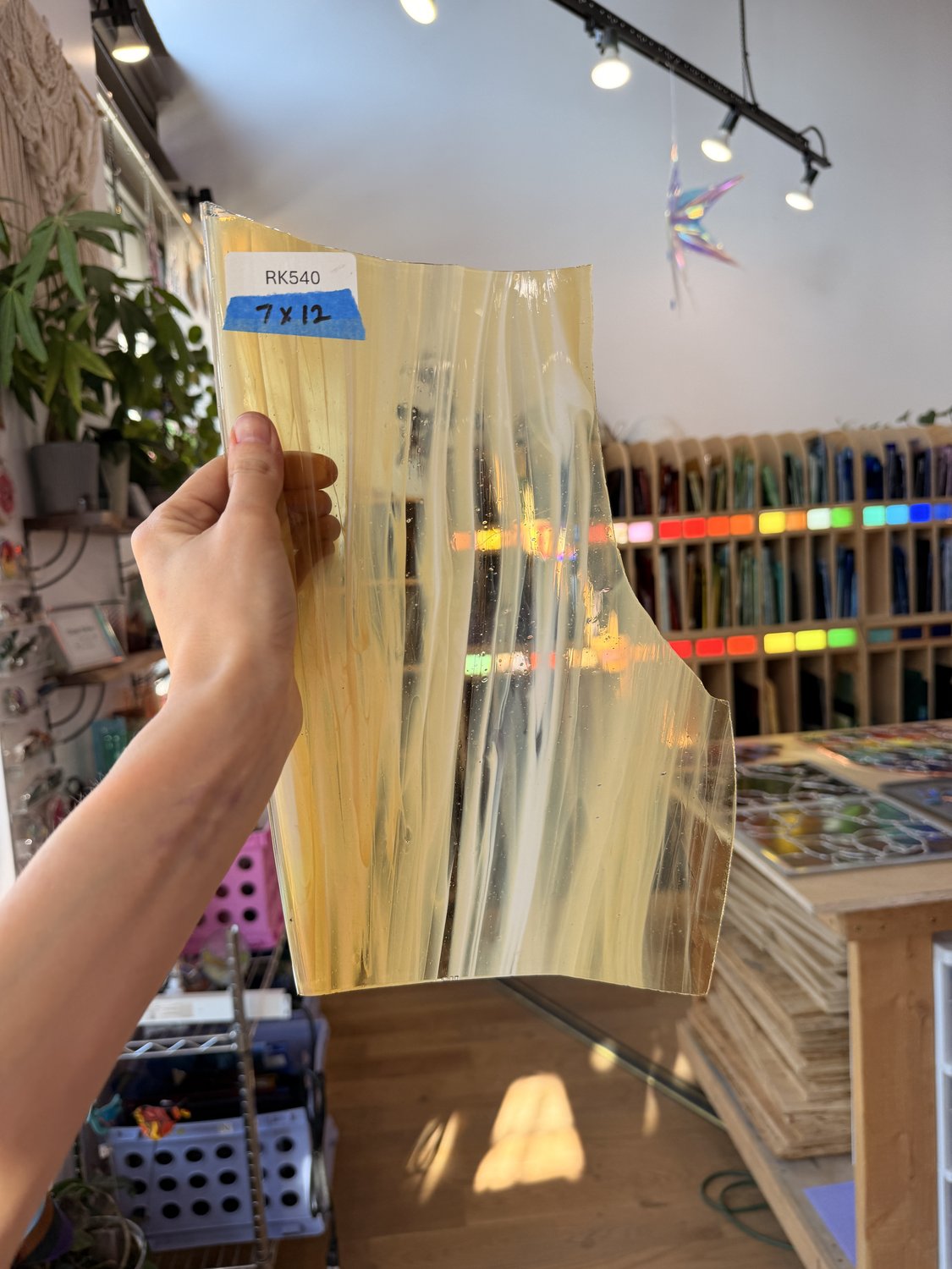 Light Amber White Clear Mouthblown AC Fischer Sheet Glass