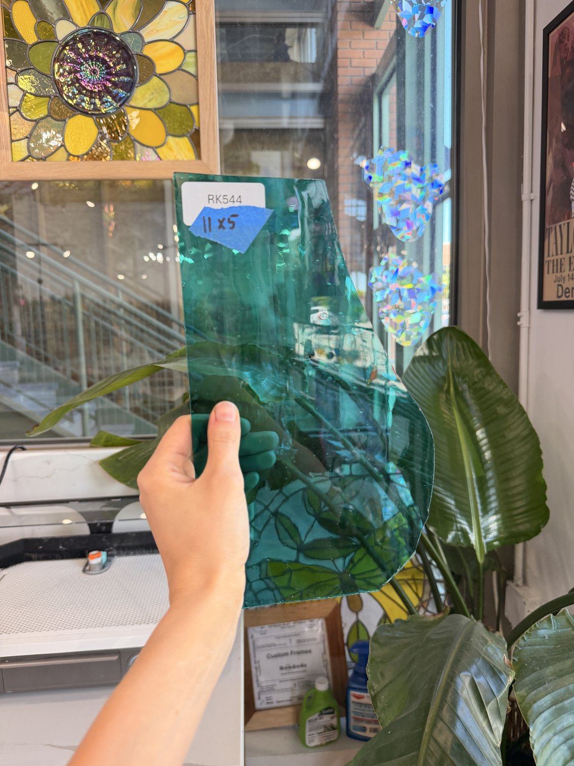Medium Sky Blue Mouthblown Sheet Glass Mouth Blown Glass Default Title