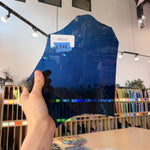 Mediun Dark Blue Transparent Fremont Flash (on clear) Sheet Glass – RK545