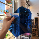 Mediun Dark Blue Transparent Fremont Flash (on clear) Sheet Glass – RK545