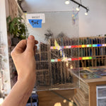 Transparent Light Gray Mouthblown Seedy Lamberts Sheet Glass