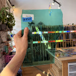 Light Teal Mouthblown Desag Sheet Glass
