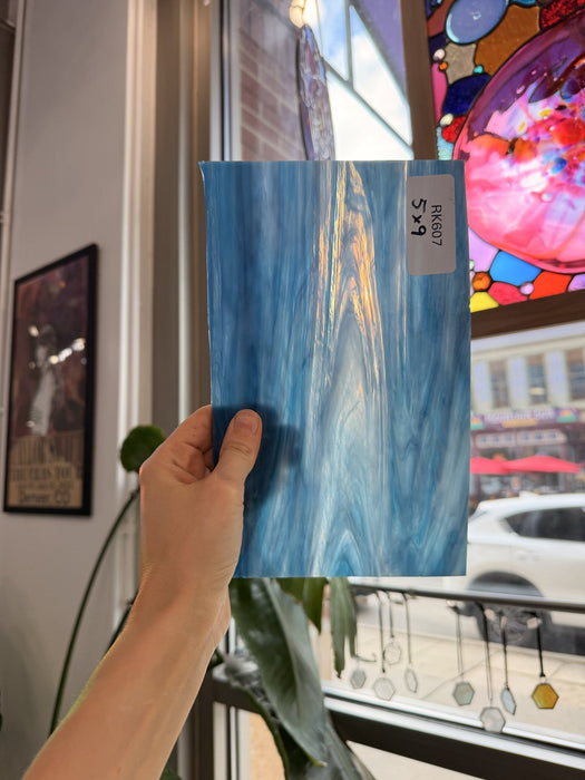 Yonder Blue Oceanside Fusible Sheet Glass Oceanside Glass