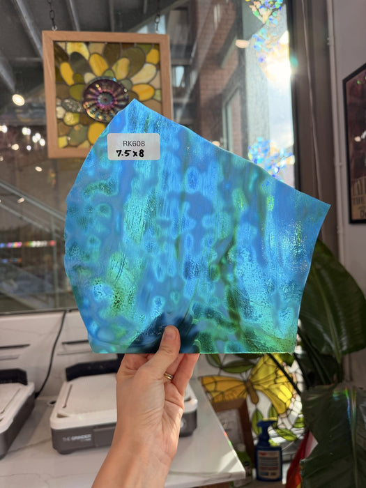 Blue Green Mottled Sheet Glass Colorado Glassworks Default Title