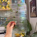 Bullseye Aventurine Green & Pink Fracture Glass Fusible 90 COE