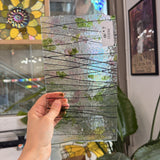 Bullseye Aventurine Green & Pink Fracture Glass Fusible 90 COE Fusible Sheet Glass Bullseye Glass RK632 (6x10in)