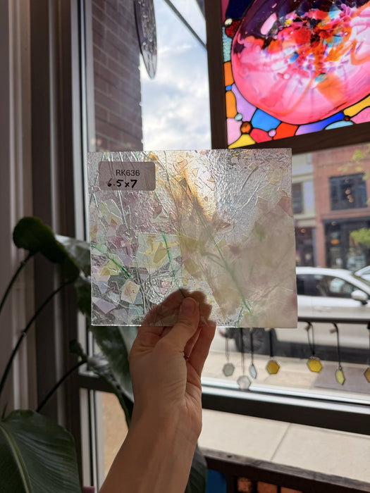 Pastel Frature and Stringer and White Sheet Glass Colorado Glassworks