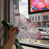 Pink White Mixed Vintage Baroque Sheet Glass Colorado Glassworks