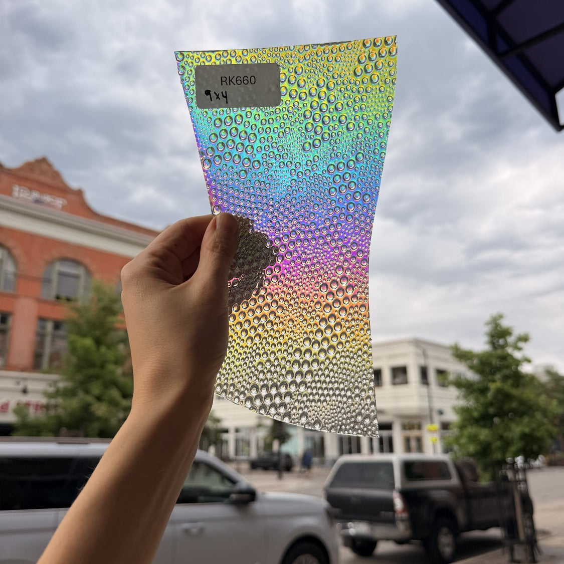 Rainbow Dichroic Croco Sheet Glass Colorado Glassworks RK660 (9.5x4in)