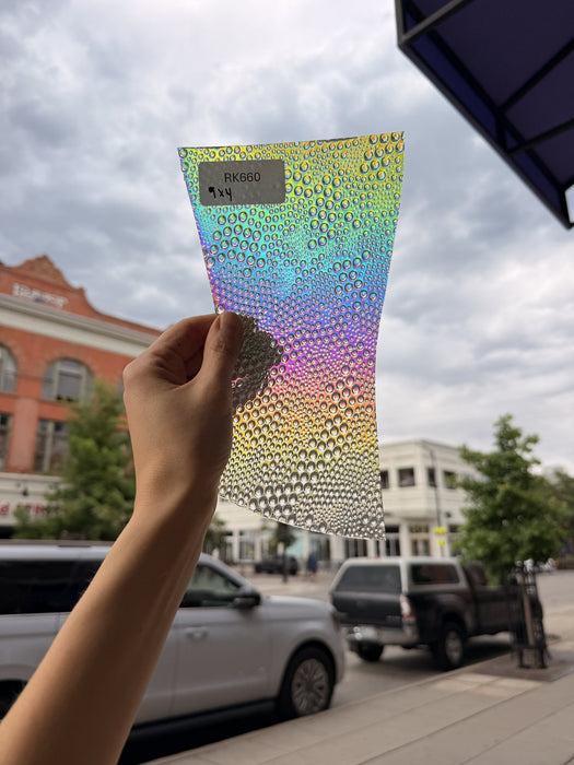 Rainbow Dichroic Croco Sheet Glass Colorado Glassworks RK660 (9.5x4in)