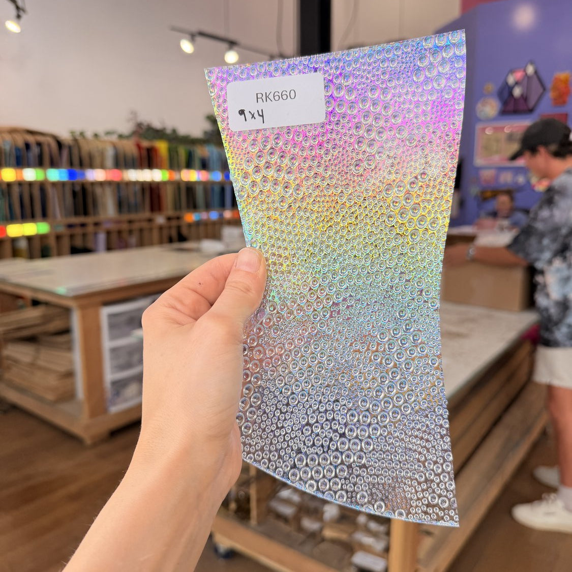 Rainbow Dichroic Croco Sheet Glass Colorado Glassworks