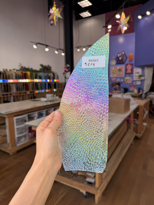 Rainbow Dichroic Croco Sheet Glass Colorado Glassworks RK661 (9x4in)