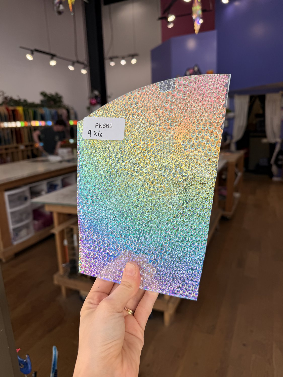 Rainbow Dichroic Croco Sheet Glass Colorado Glassworks RK662 (9x6in)