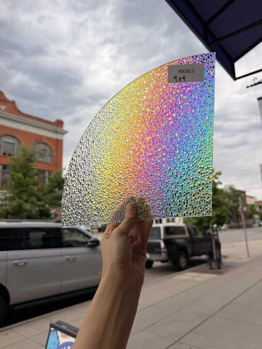 Rainbow Dichroic Confetti Sheet Glass Colorado Glassworks