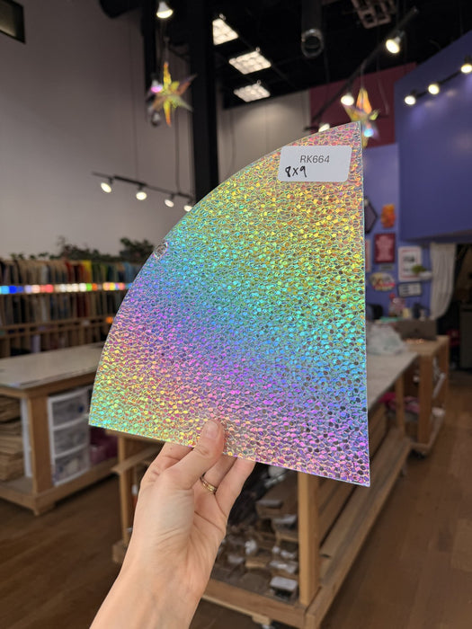 Rainbow Dichroic Confetti Sheet Glass Colorado Glassworks RK664 (9x8in)