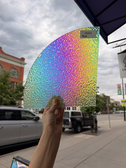 Rainbow Dichroic Confetti Sheet Glass Colorado Glassworks