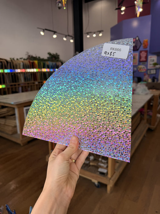 Rainbow Dichroic Confetti Sheet Glass Colorado Glassworks RK666 (9x8.5in)