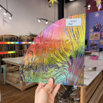 Rainbow Dichroic Barnwood Sheet Glass Colorado Glassworks RK667 (9x9in)